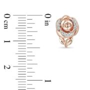 Enchanted Belle Crystal Rose Stud Earrings in Rose Copper and zinc alloy - Image 2