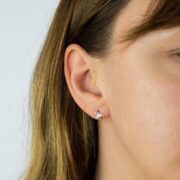 Flower Bud Stud Earrings - Image 3
